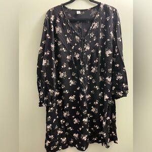 Womens Old Navy Floral 3/4 sleeve Dress Size XL